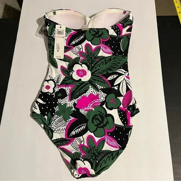 Anne Cole Womens Floral Sleeveless Halter Strap Pull-On One Piece Swimsuit NWT 6 - Picture 7 of 11